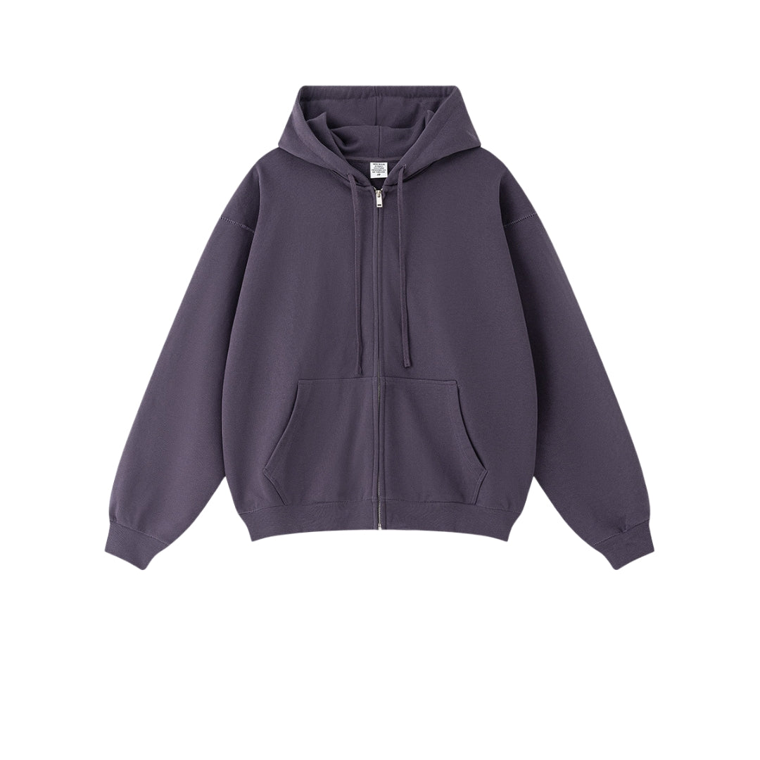 purple zipper hoodie