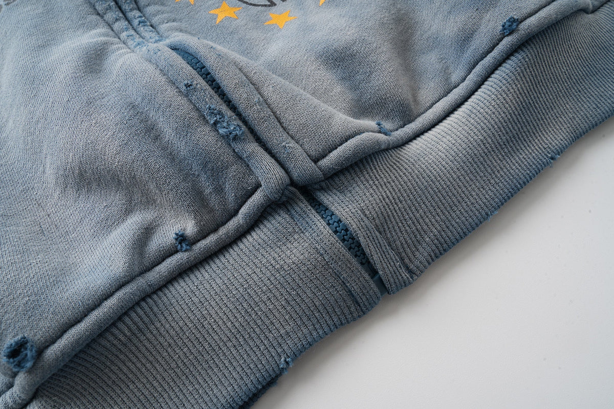 Madxmarx Vintage Graphic Zip-Up Hoodie