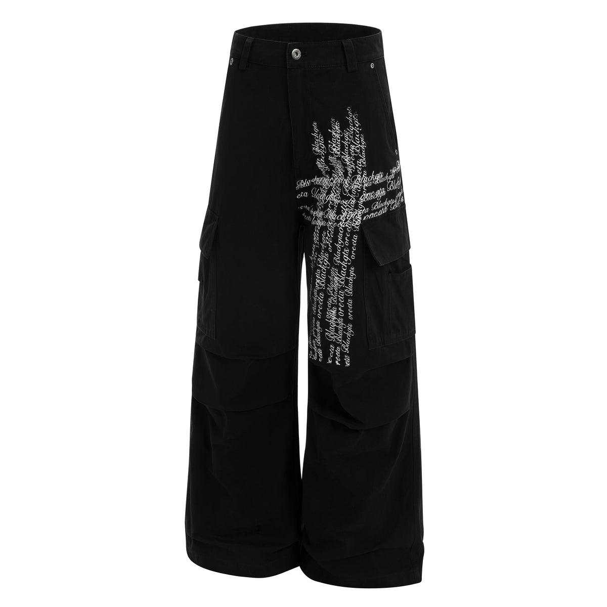 Madxmarx Cross Lettering Cargo Pants