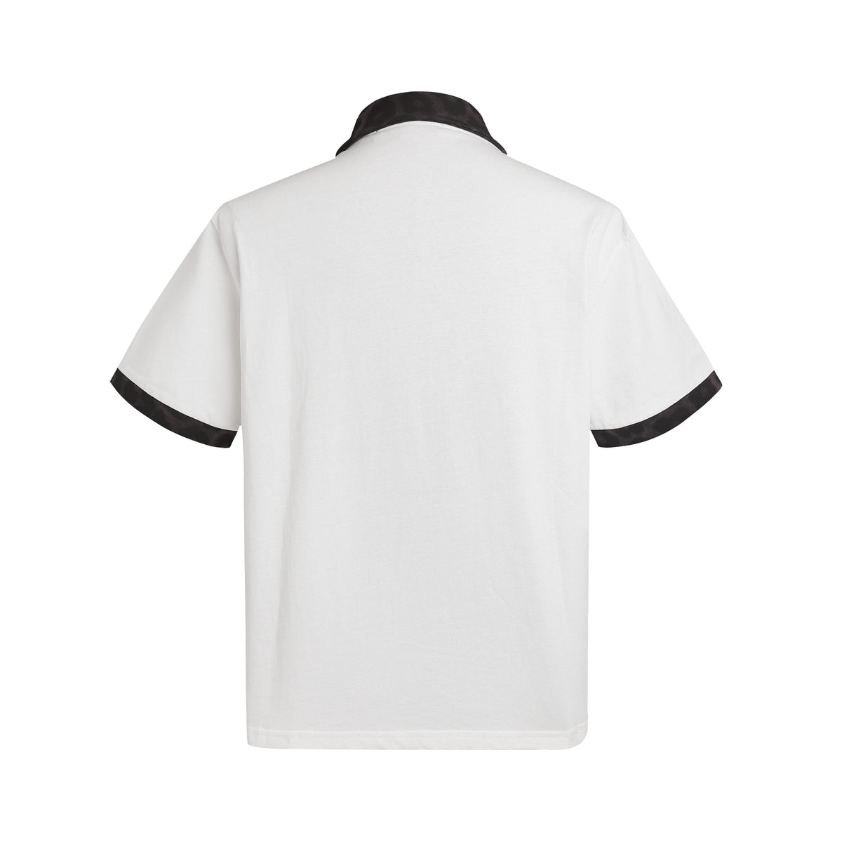 Madxmarx Leopard Collar Graphic Polo Shirt