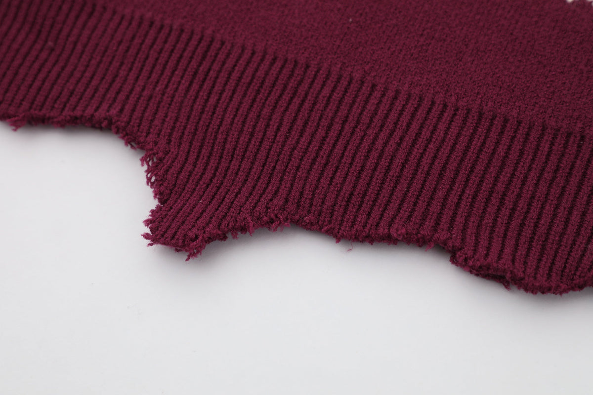 Madxmarx Flame Spider Distressed Knit Sweater