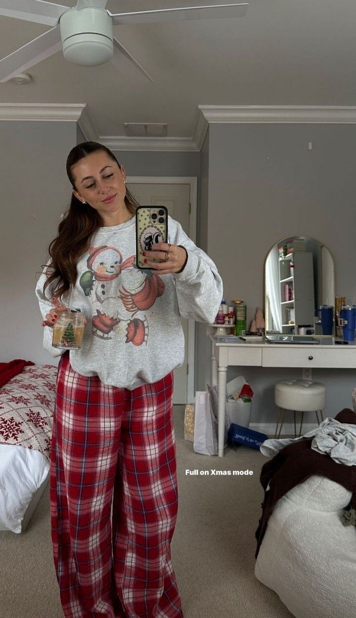 Christmas red plaid plus velvet