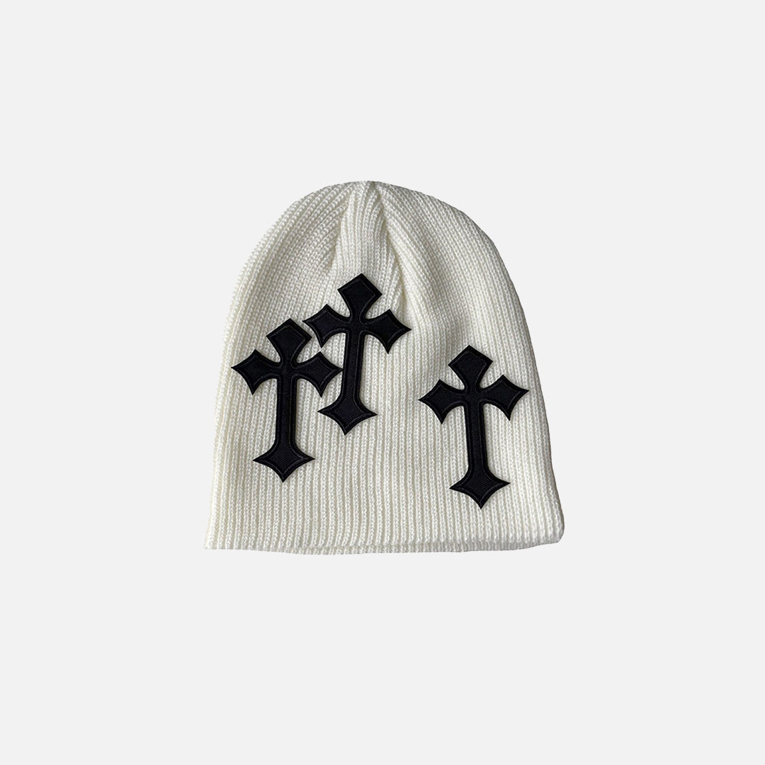 Cross Knitted Beanie