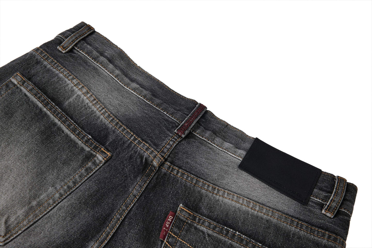 Madxmarx Vintage Faded Wide-Leg Jeans