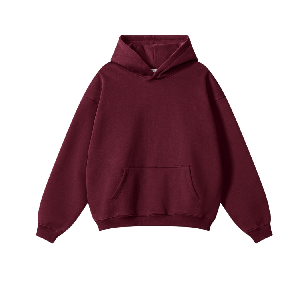 dark red hoodie