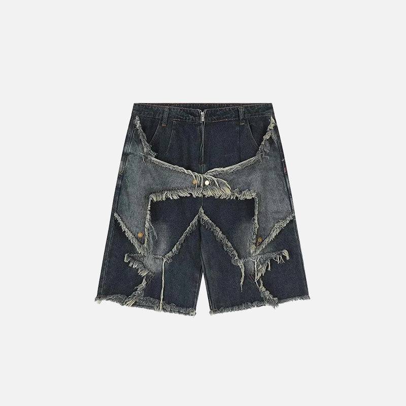 Jorts vintage à franges étoilées