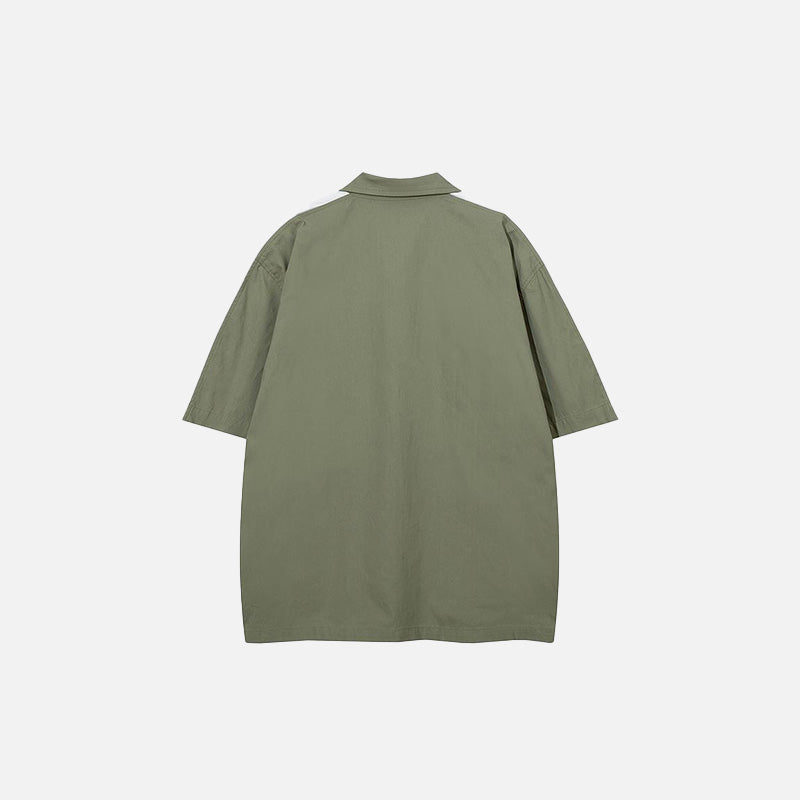 Splicing Color Oversized Shirt