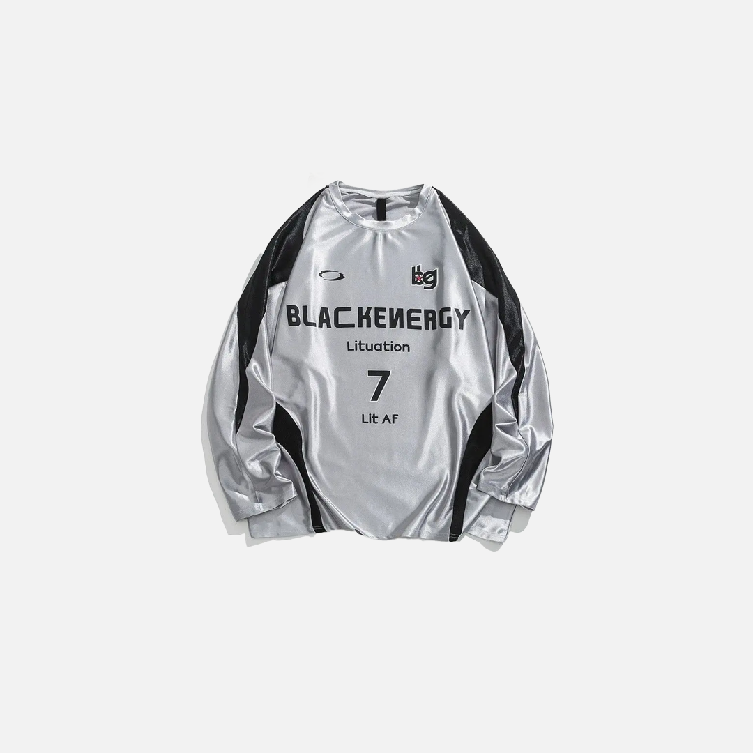 American Retro Contrast Letter Printed T-Shirt