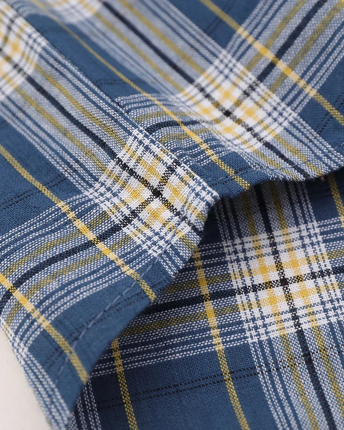 Abstract Line Plaid Shirt