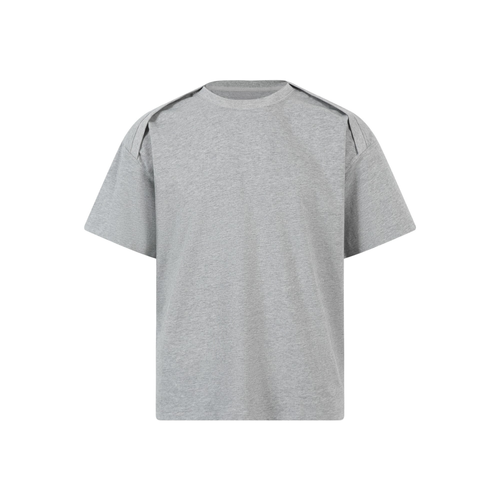 Madxmarx “Fold-Panel” Structured Short-Sleeve Tee - M / Grey