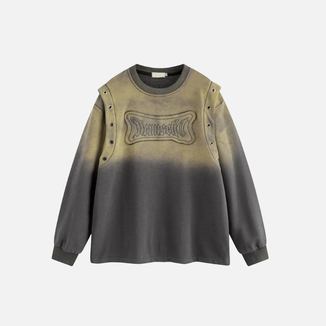 Rivet-Detail Textured Sweatshirt