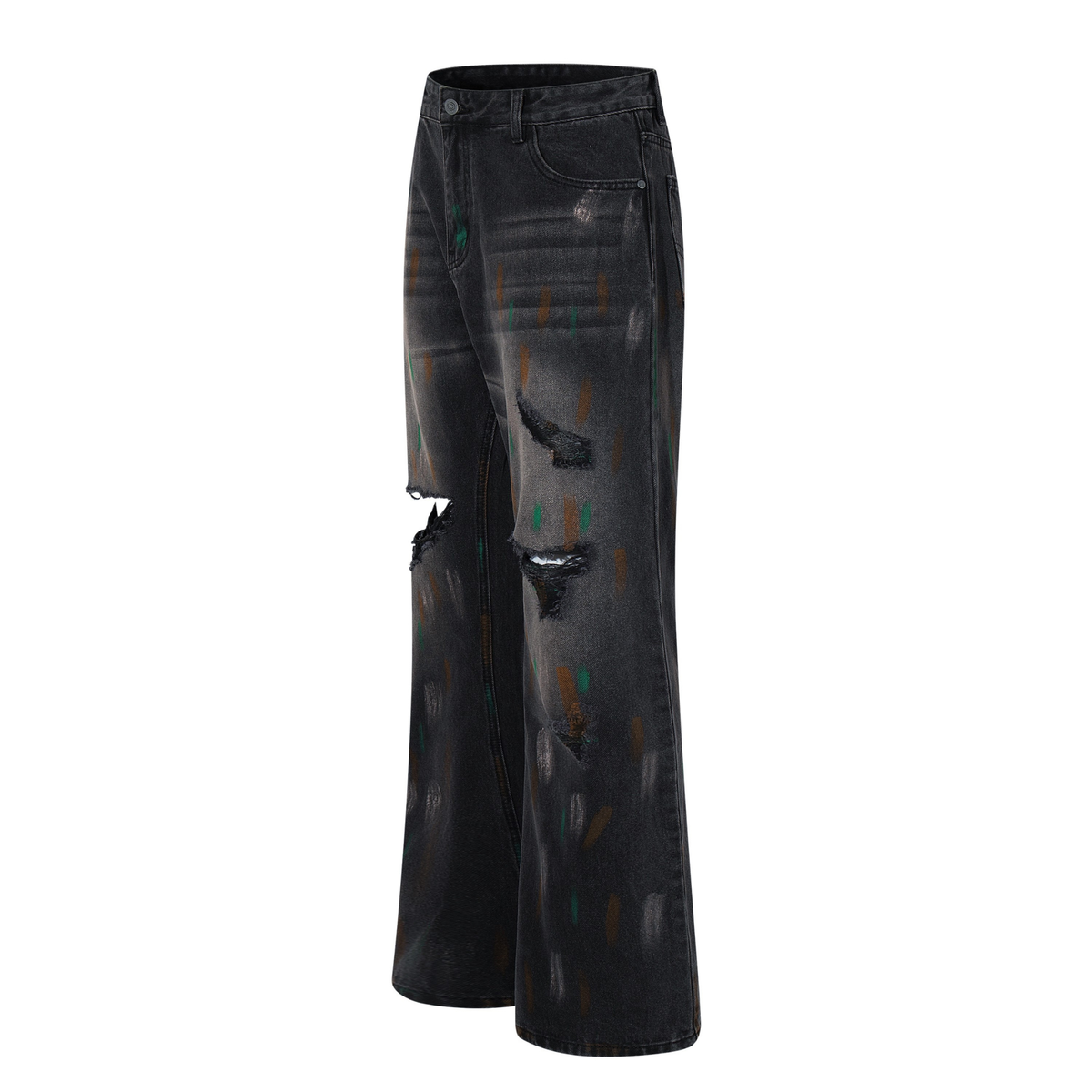Jean large effet vieilli peint Madxmarx