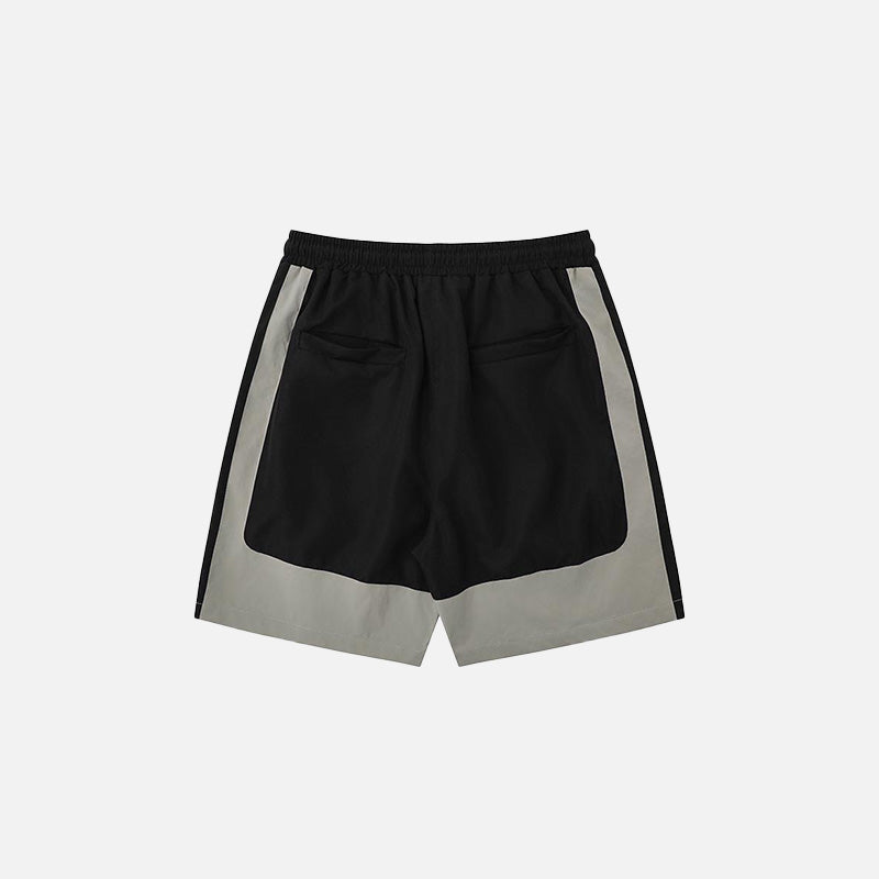 Contrast Color Drawstring Sports Shorts