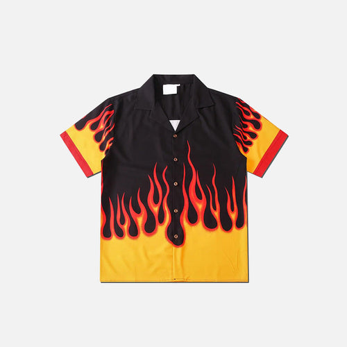 Vintage Hawaii-Flammenhemd - Rot / S