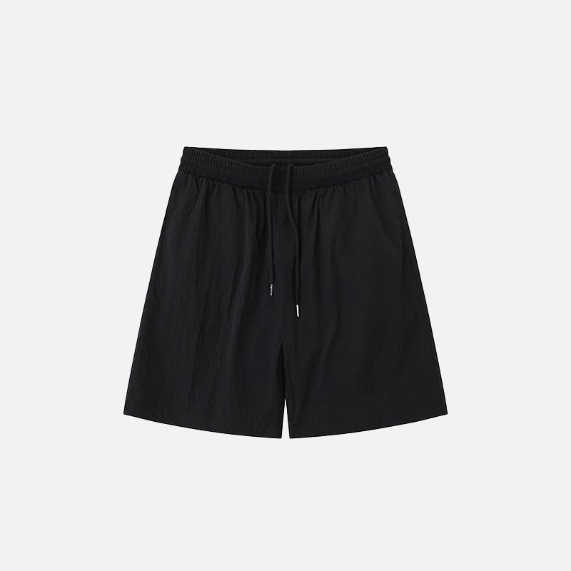 넉넉한 핏의 단색 스포츠 반바지
