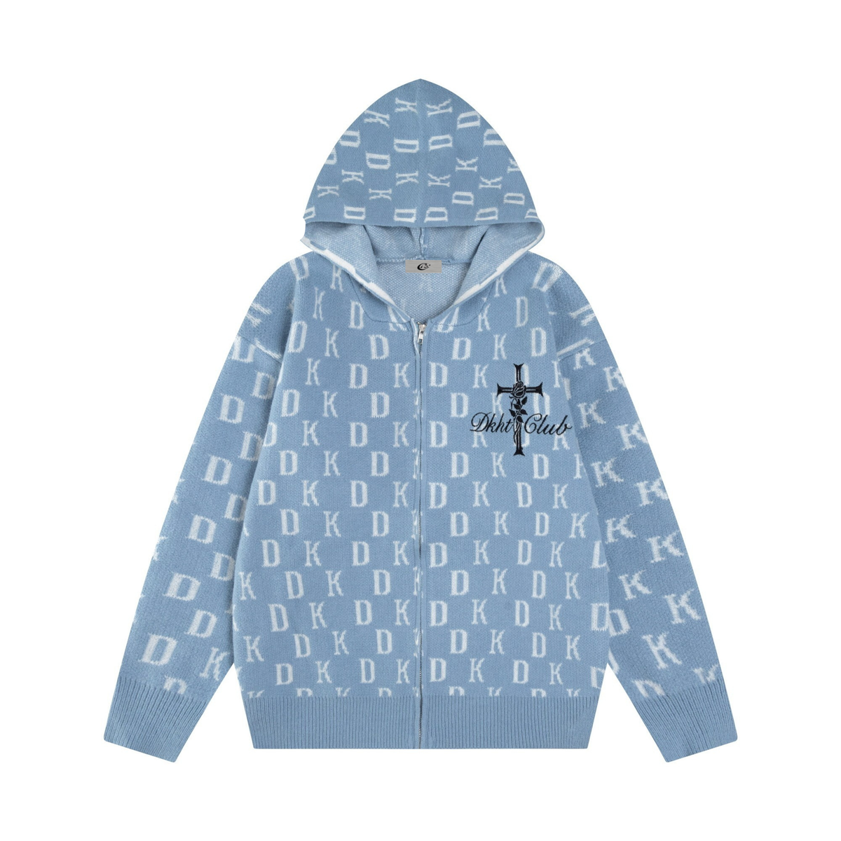 Madxmarx DK Allover Knit Zip Hoodie