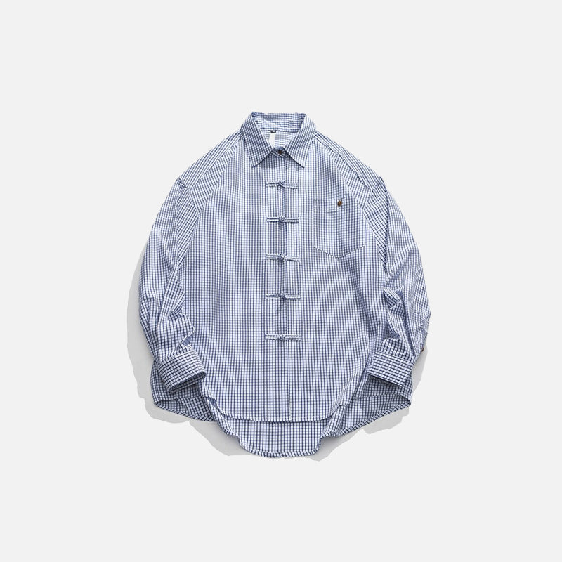 Camisa ligera de cuadros de gran tamaño