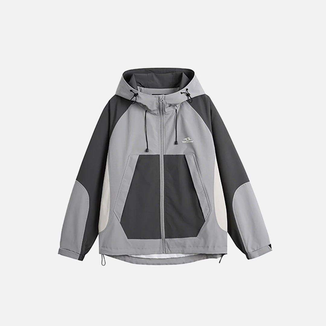 Color Block Windbreaker Jacket