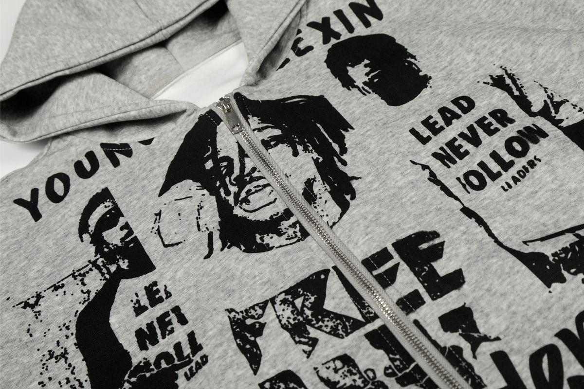 Madxmarx Street Manifesto Graphic Zip Hoodie