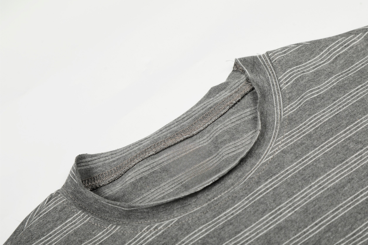 Madxmarx Striped Gothic Logo Long Sleeve Tee