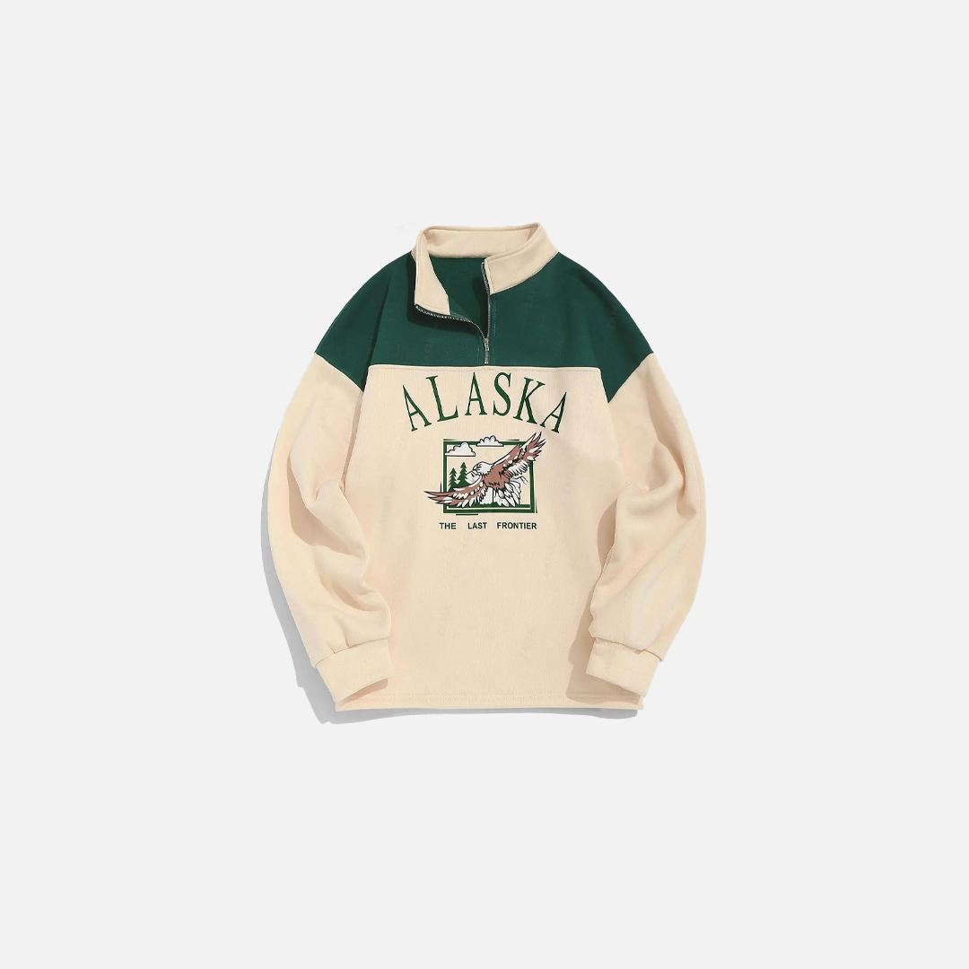 Vintage Alaska Graphic Fleece Sweatshirt