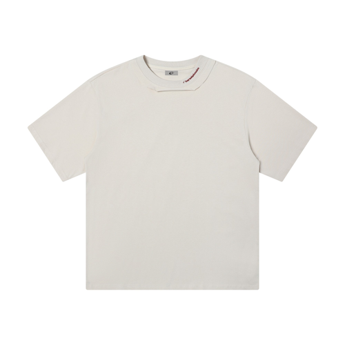 Camiseta Madxmarx con cuello deconstruido - M / Beige