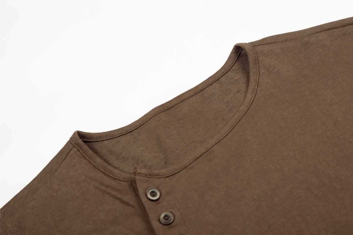 Madxmarx Classic Henley Long Sleeve Tee