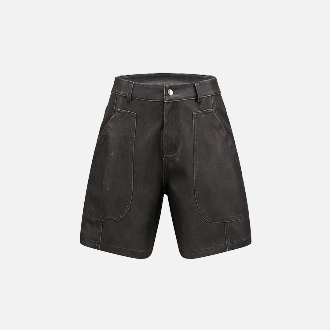Big Pocket Patchwork Vintage Loose Shorts