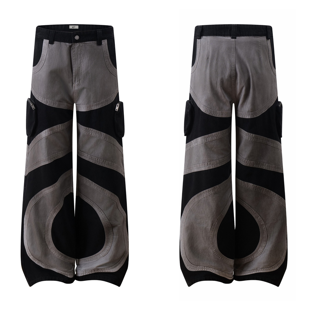 Madxmarx Multi-Panel-Hose mit Kontrastdetails und weitem Bein