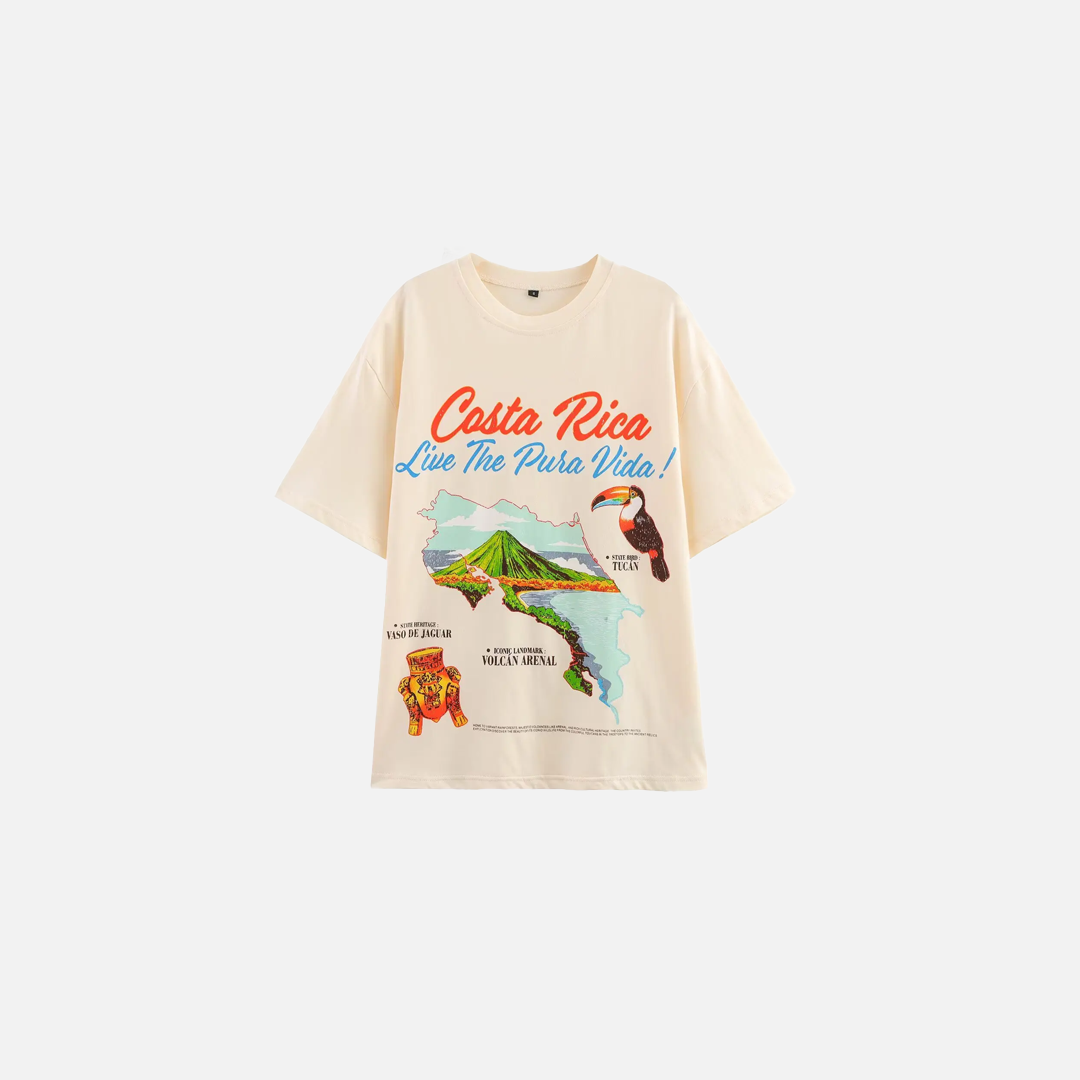 Bird Print Cotton Lady Casual T-Shirt