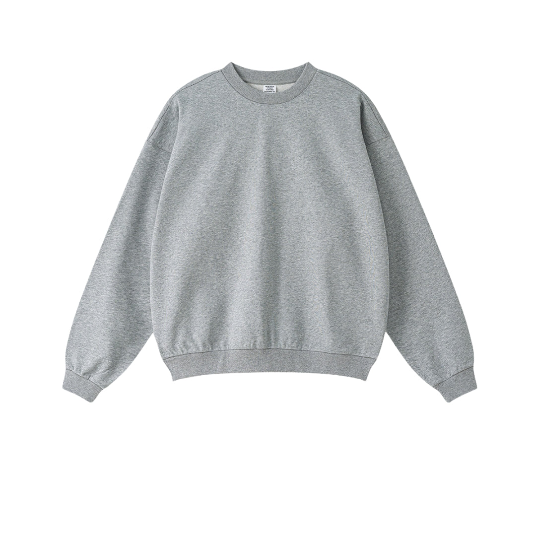 Oversize Heavyweight Basic Round Neck Sweatshirt