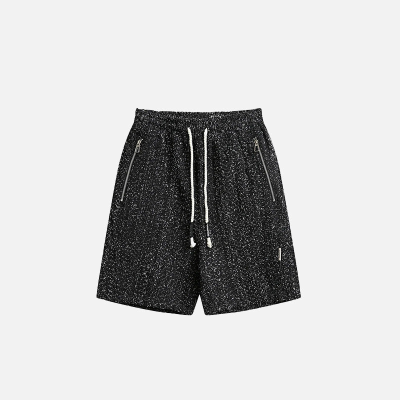 Moderne gespikkelde trekkoordshorts