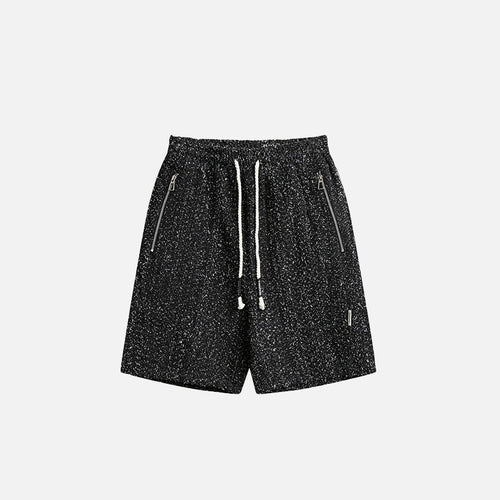 Pantaloncini moderni con coulisse e stampa a pois. - Black / XL
