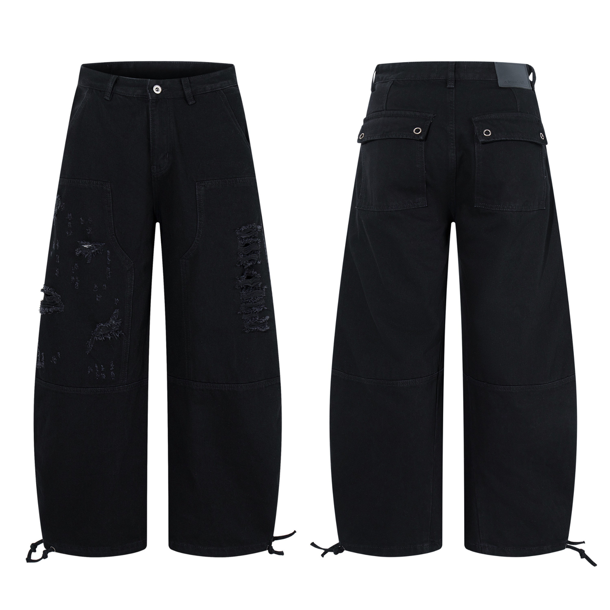 Madxmarx Tactical Distressed Wide-Leg Pants