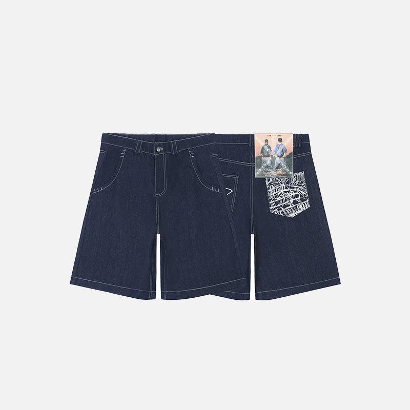 Bestickte Taschen Übergroße Jorts