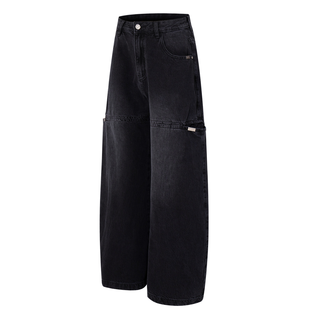 Madxmarx Utility-Jeans mit weitem Bein und geteiltem Design