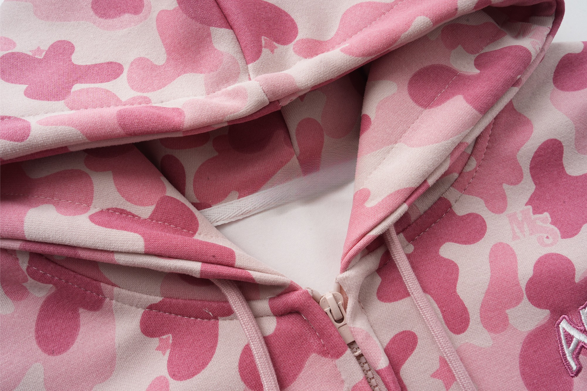 Madxmarx Camo Graphic Zip-Up Hoodie