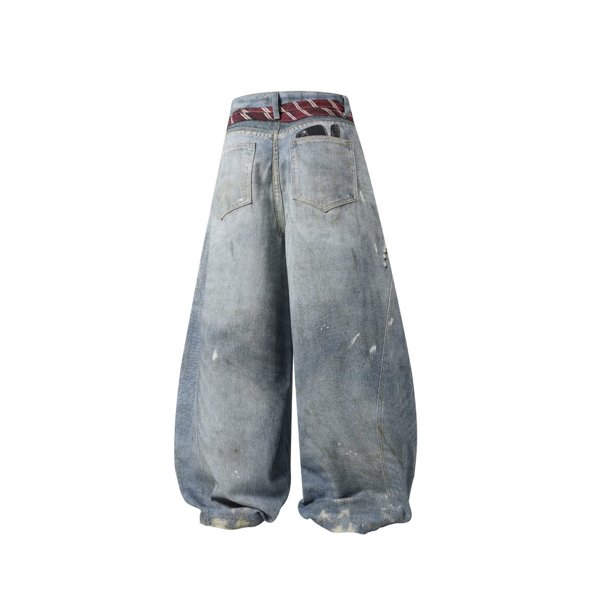 Jeans tonneau délavés à détails noués Madxmarx