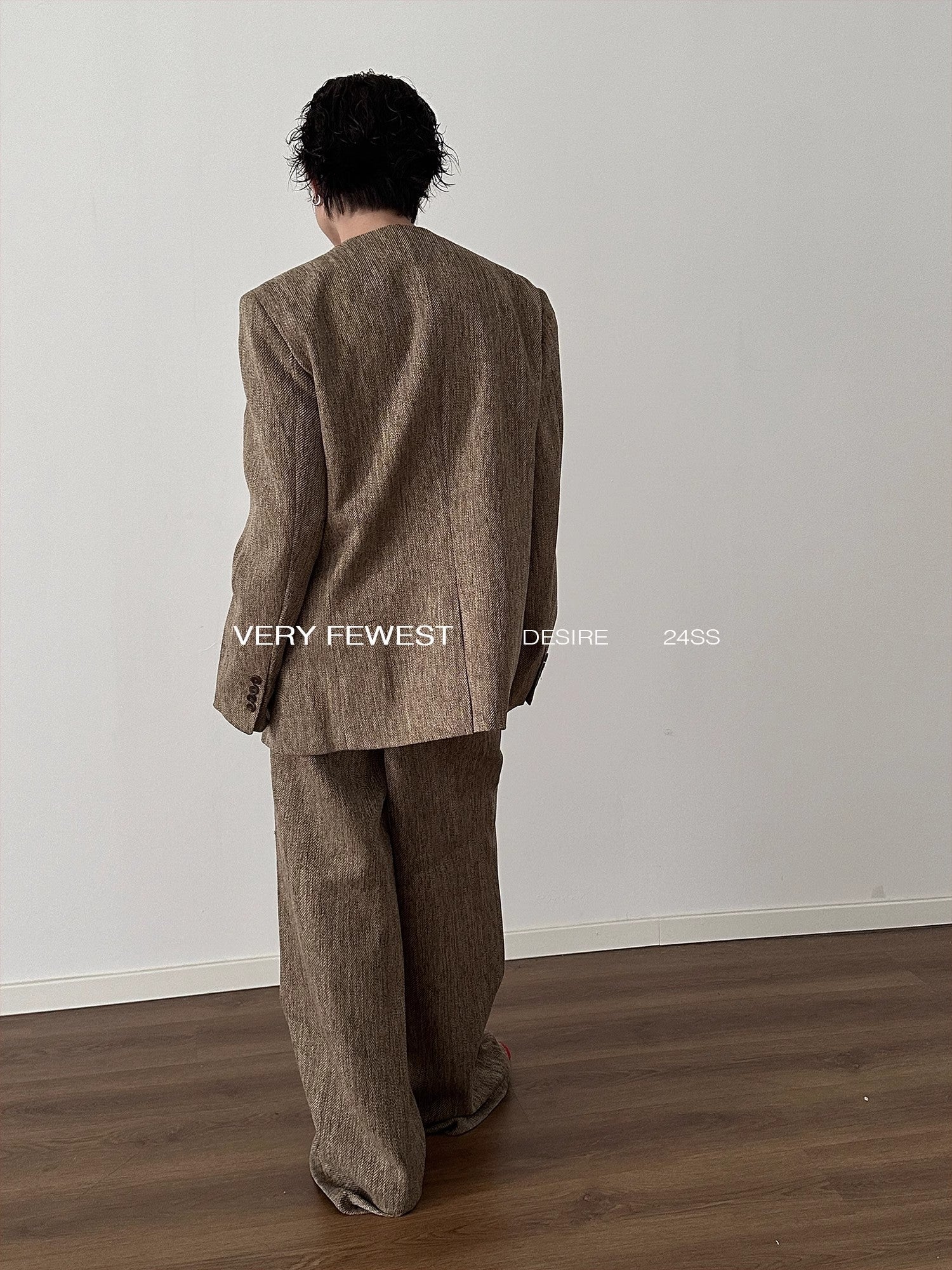 Shoulder Pad Tailored Jacket & Wide Leg Trousers Setup