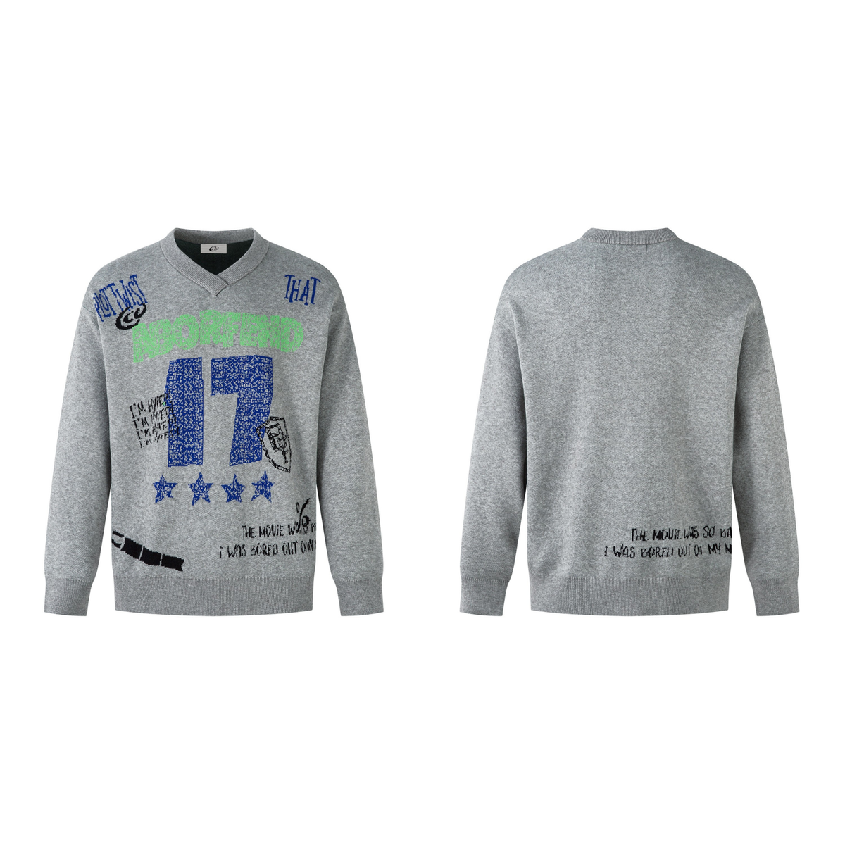 Madxmarx “NORTH17” Graphic Knit Sweater