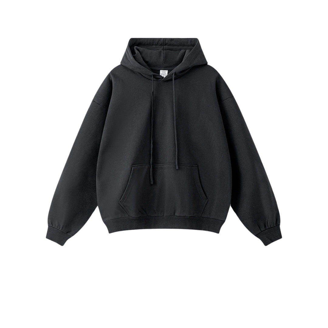 black pullover hoodie