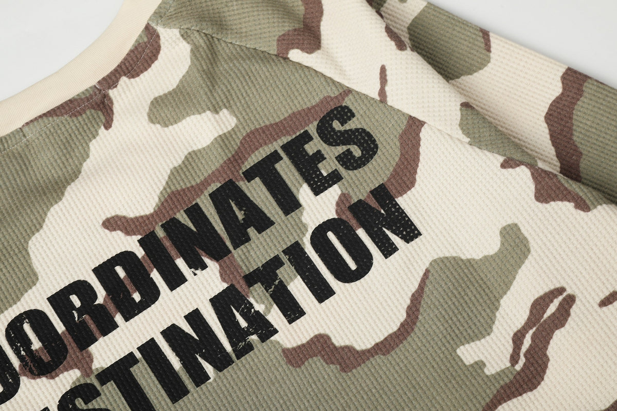 Madxmarx Camo Waffle Long Sleeve Tee