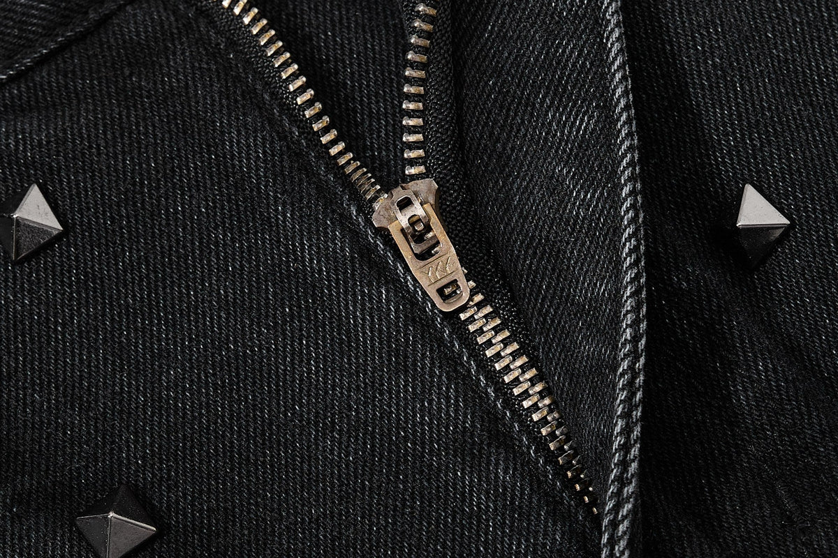 Madxmarx Studded Wide-Leg Denim Jeans