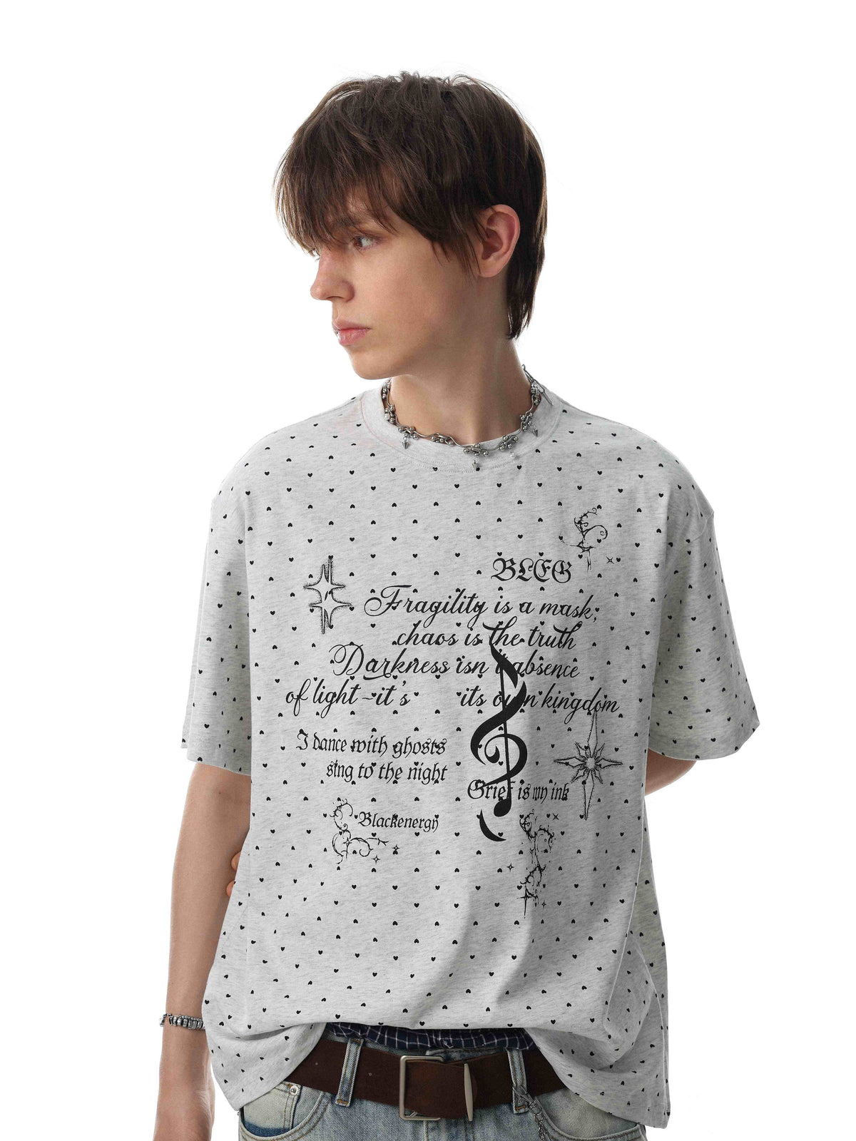 Madxmarx “Allover Micro-Print Graphic Tee”