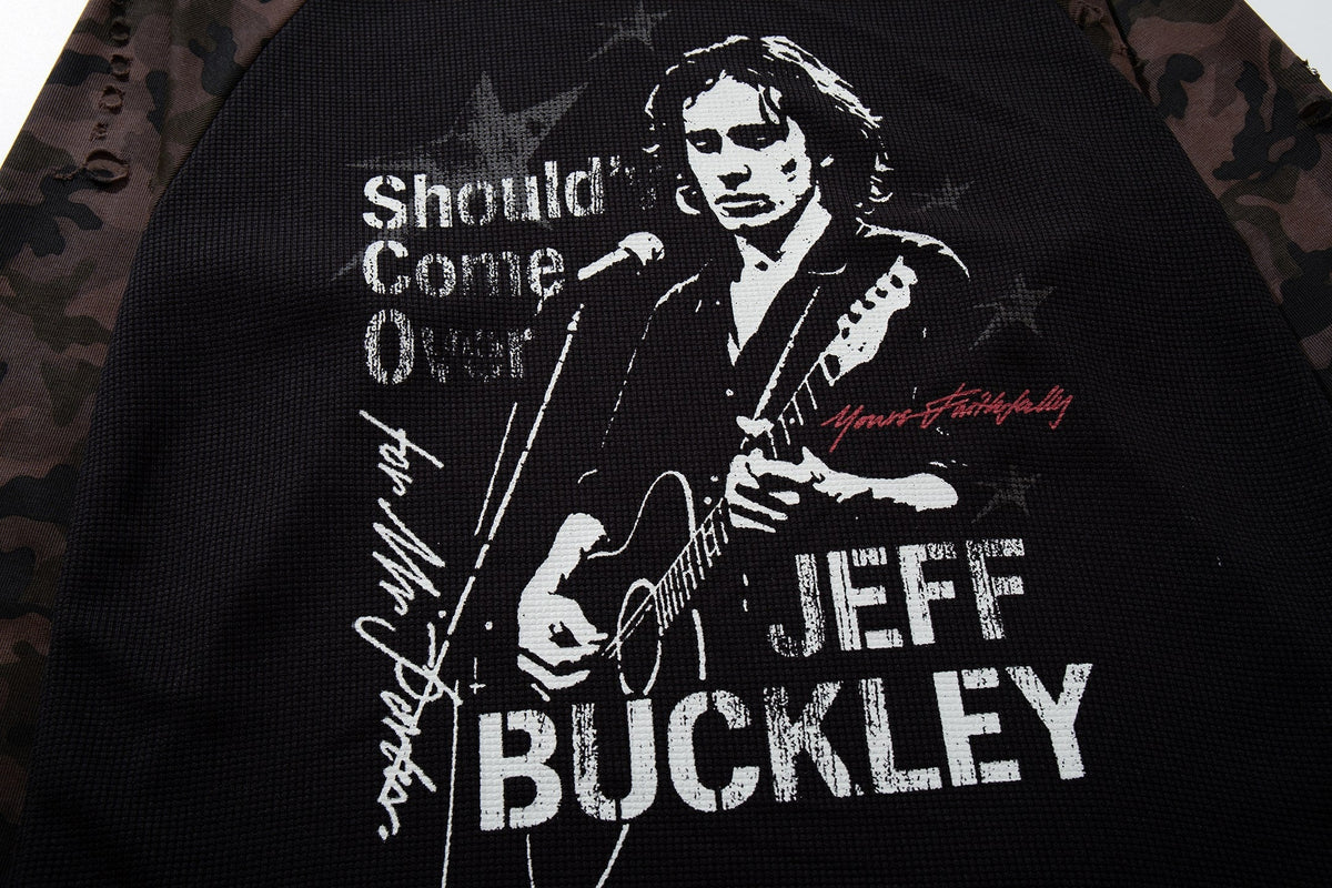 Madxmarx Vintage Music Graphic Raglan Long Sleeve