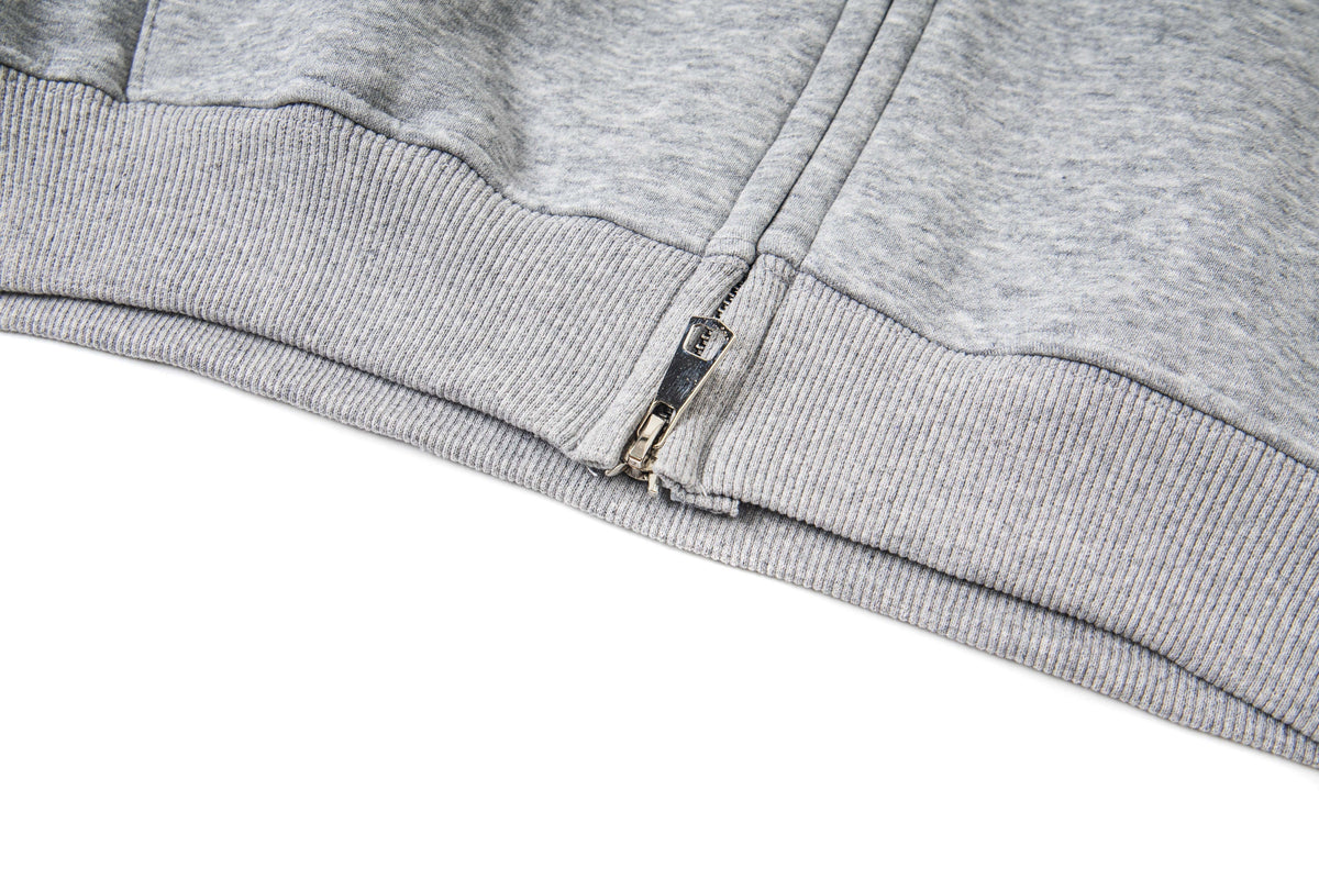 Madxmarx Rhinestone Cross Zip Hoodie