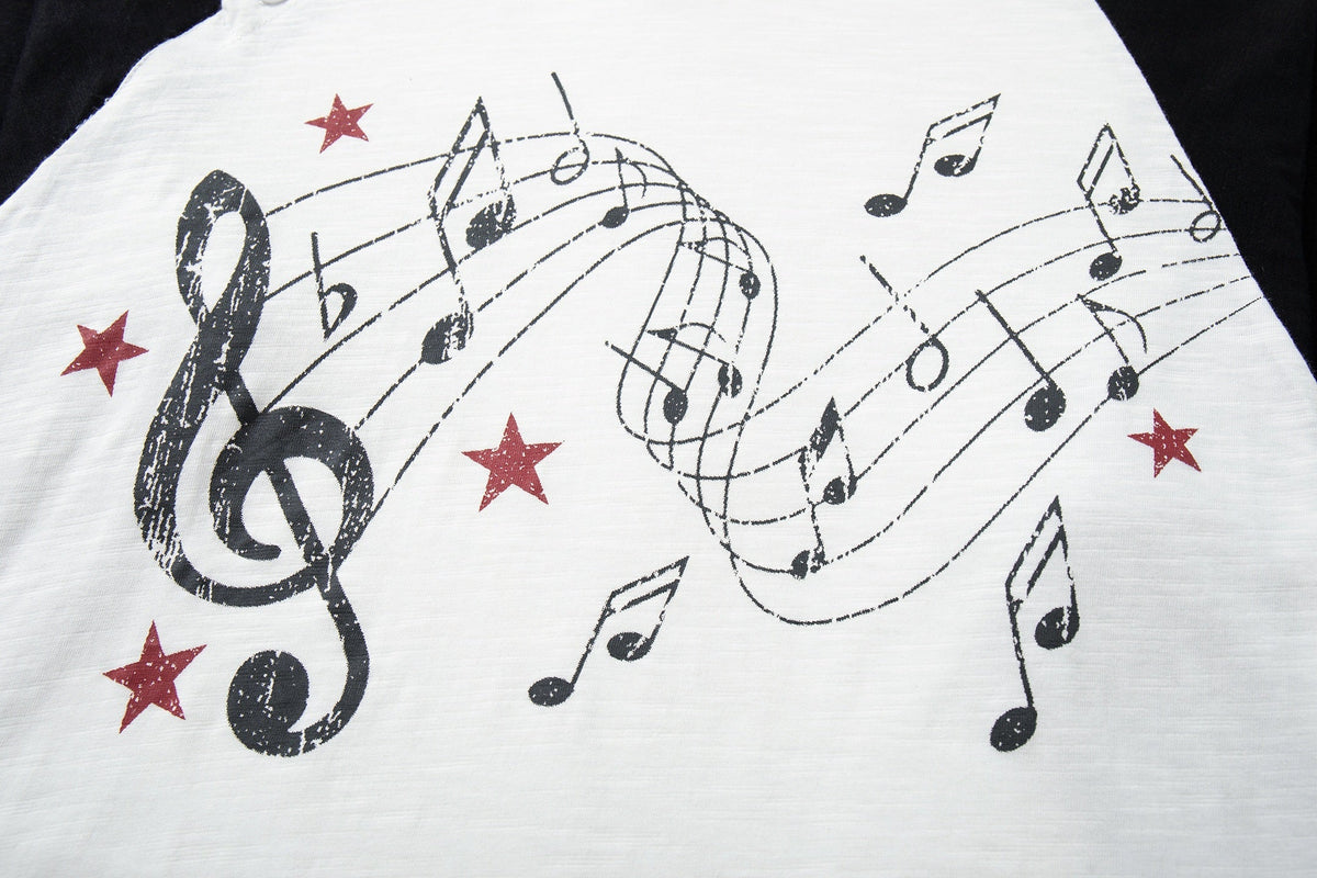 Madxmarx Music Notes Raglan Long Sleeve