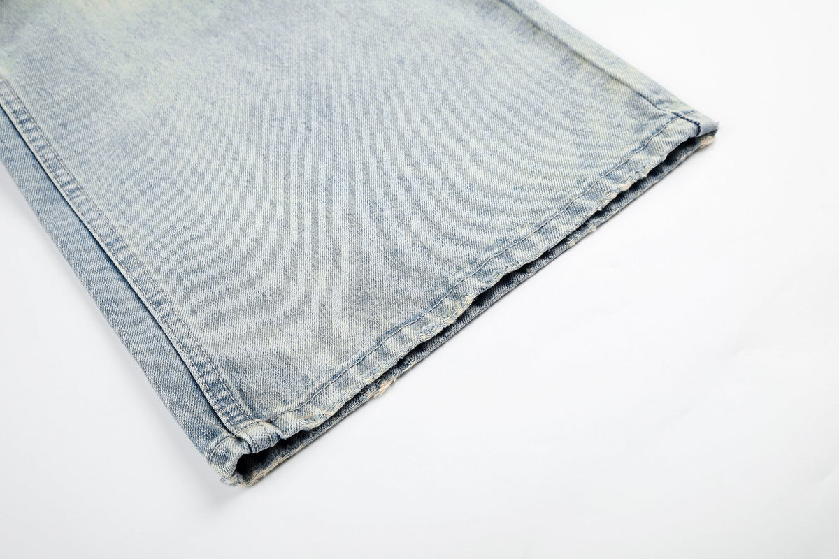 Madxmarx Vintage Washed Wide-Leg Jeans