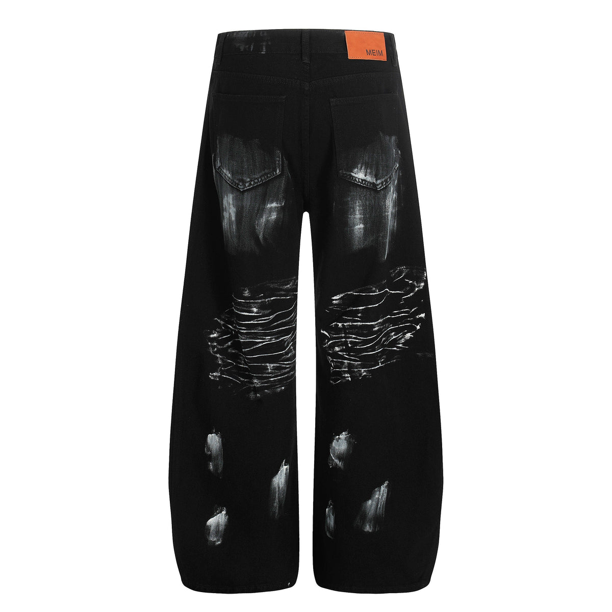 Madxmarx Star Brush-Stroke Wide-Leg Jeans