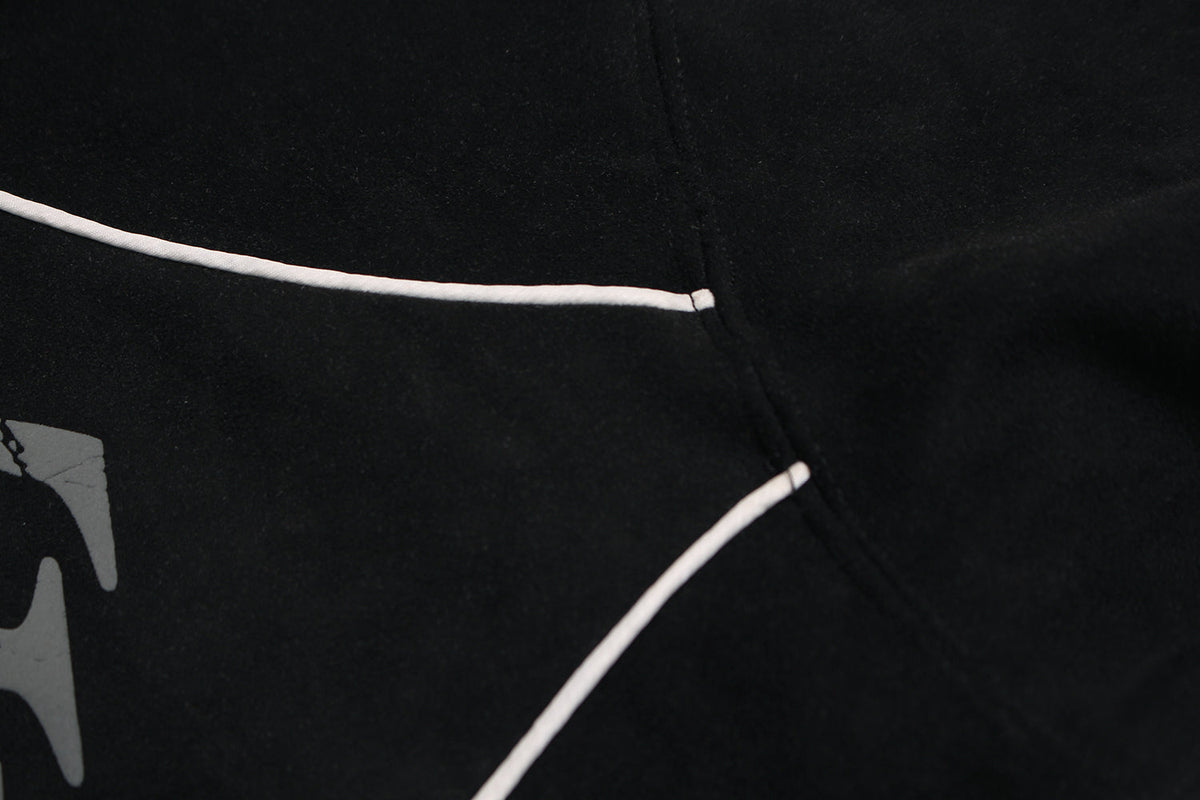Madxmarx Suede Graphic Zip-Hoodie
